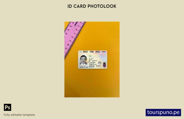 Plantilla FRONTAL lista para imprimir con foto de identificación de Luxemburgo